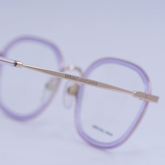 🕶️ New Marc Jacobs MARC 702/G 0789 00 Eyeglasses - Lilac/Gold Frame 49mm - Picture 9 of 10